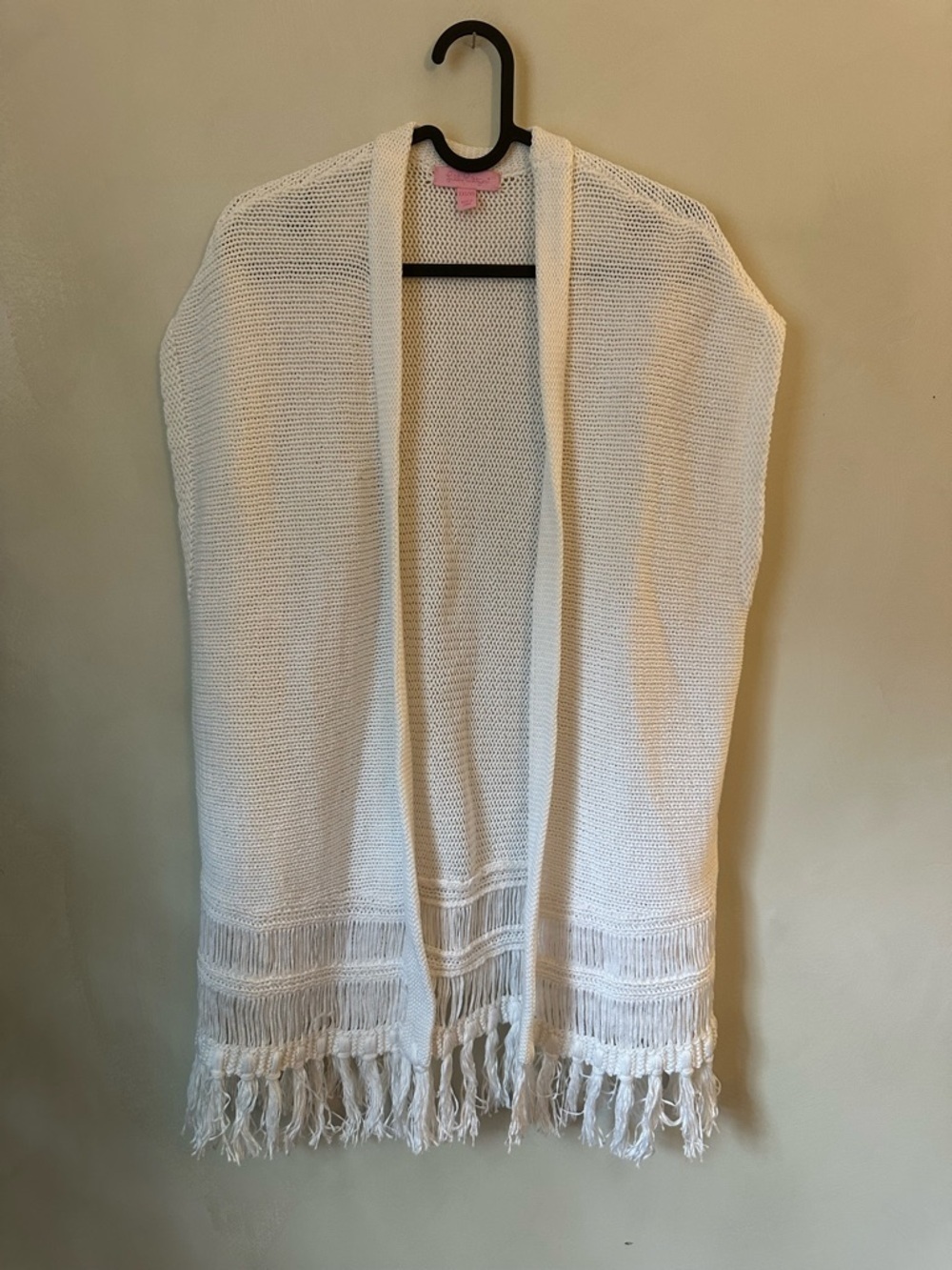Lilly Pulitzer Bedford Cardigan XXS/XS Boho Oversized Fringe Summer